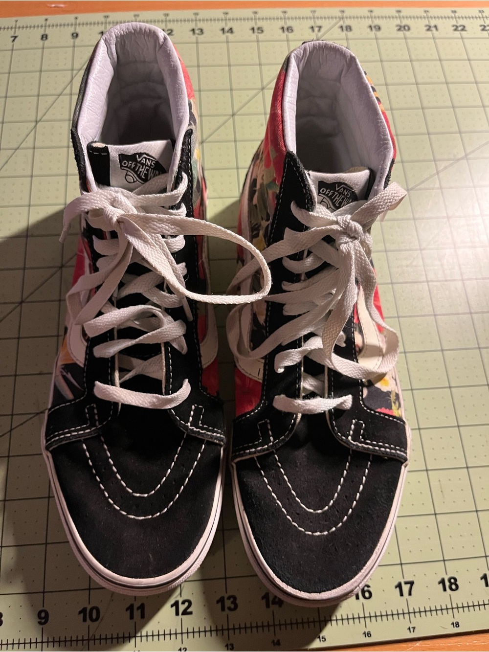 Vans Black and White High-Top Skate Sneakers